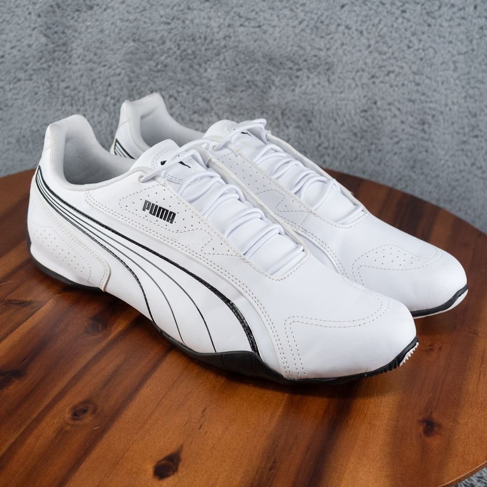 Size 13 - Puma Redon Bungee White/Black Mens Speedcat